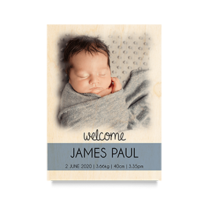 Welcome (Blue) Newborn Print