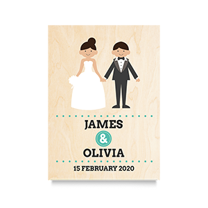 Happy (Names) Wedding Print