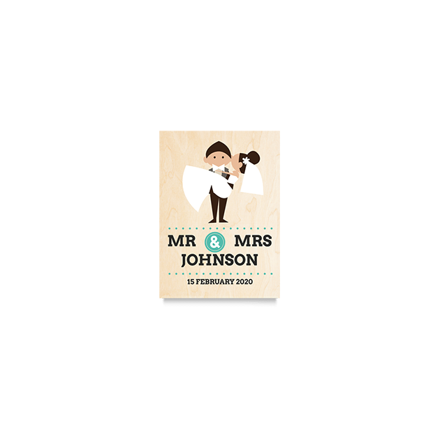 Wood Wall Print Portrait 21x15cm (12mm Plywood)