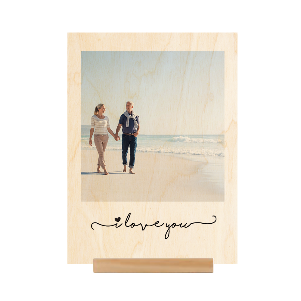 Wood Stand Print Portrait 21x15cm (4mm Plywood)