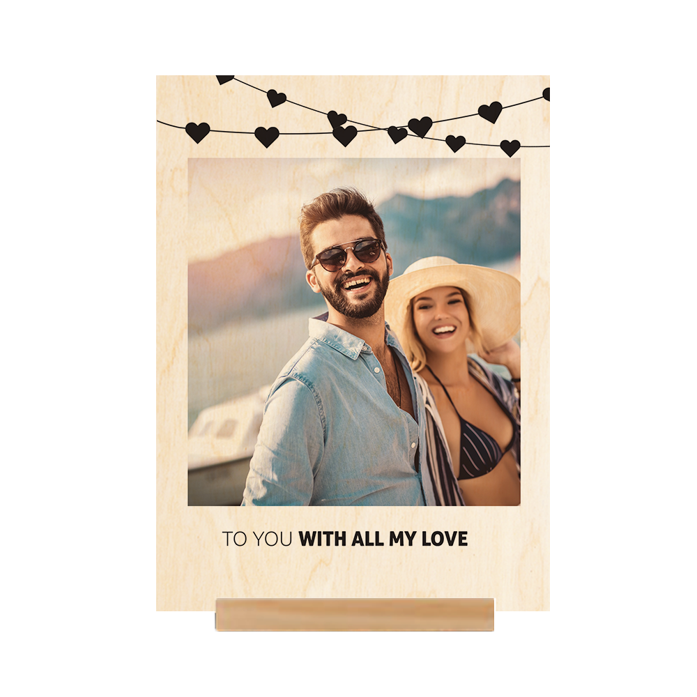 Wood Stand Print Portrait 21x15cm (4mm Plywood)