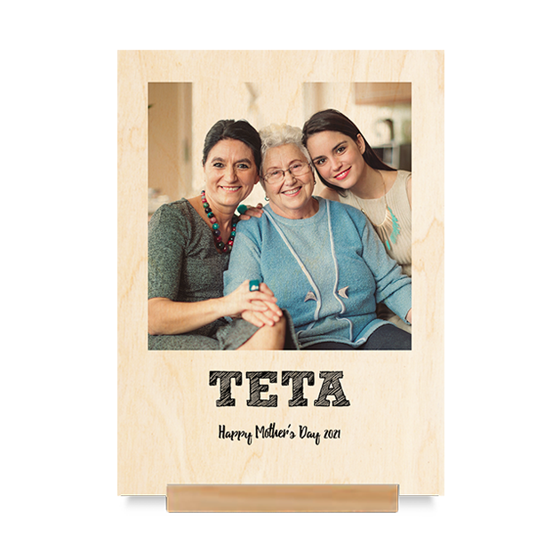 Wood Stand Print Portrait 21x15cm (4mm Plywood)