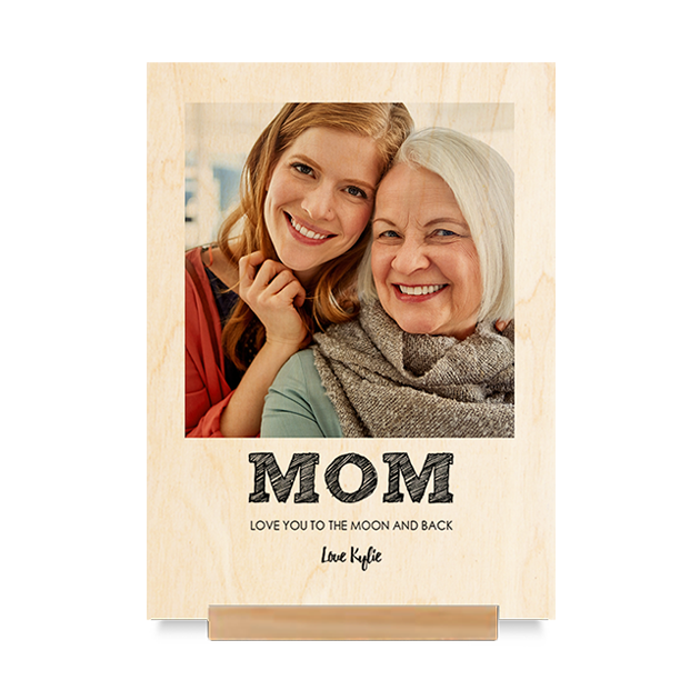 Wood Stand Print Portrait 21x15cm (4mm Plywood)