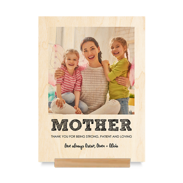 Wood Stand Print Portrait 21x15cm (4mm Plywood)